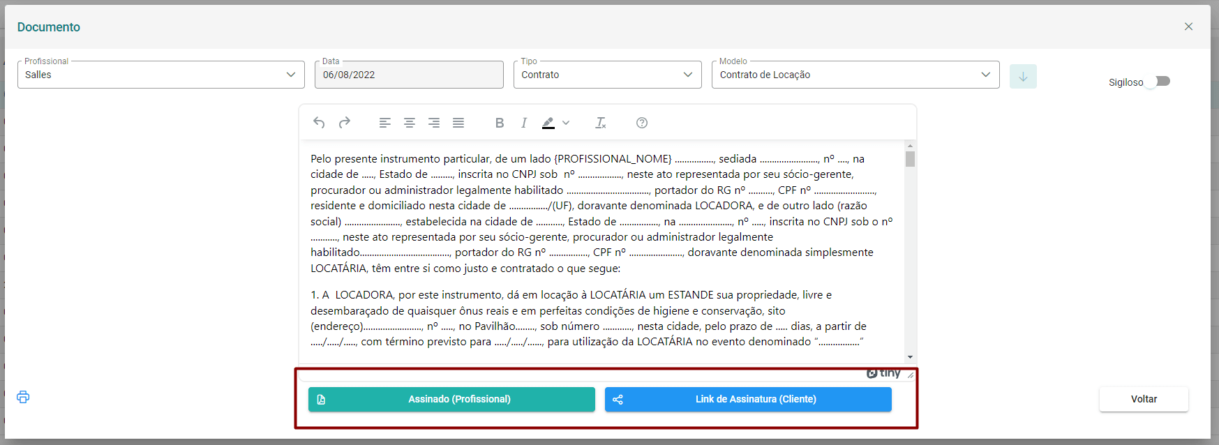 Documento - Assinaturas