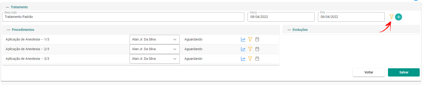 EVOLUÇÃO TRATAMENTO