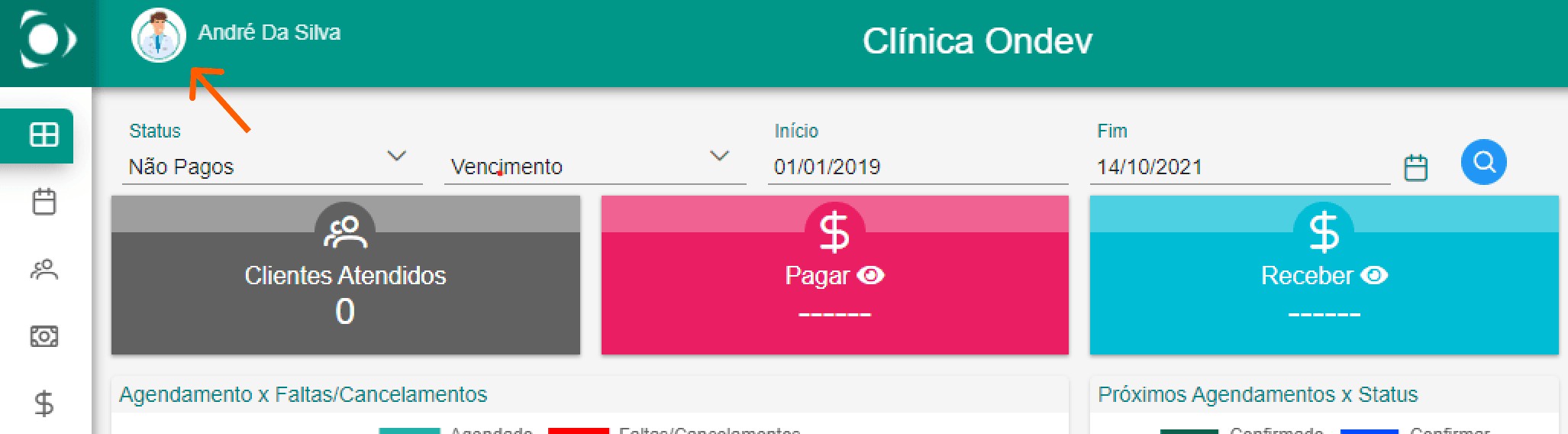 Click em Perfil